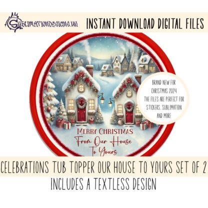 Red Christmas Themed From Our House To Yours Design Set