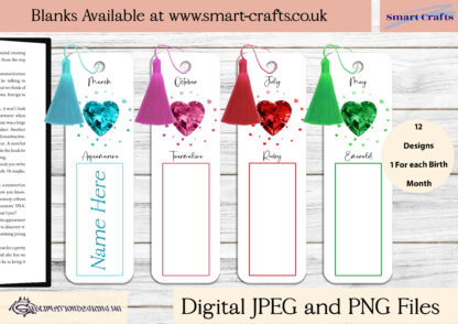 sublimation design, bookmark designs, Smart Crafts acrylic bookmarks, personalised bookmark designs, digital bookmark templates, floral gonk gnomes, zodiac bookmarks, bee bookmark designs