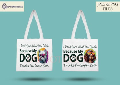 Digital Design Destash Comedy Dog Bundle featuring pampered dogs, bath time dogs, romantic dogs, and comedy-themed dog clip art in JPEG and PNG formats.