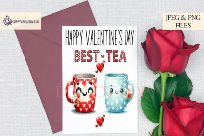 Best Tea Comedy Love Edition Design Set featuring whimsical tea mug designs with customisable options for Valentine’s Day, anniversaries, and gifts.