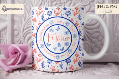 Floral Pattern Mug Wrap Mega Bundle featuring vibrant designs with customisable titles for mugs, ideal for Mother’s Day gifts.