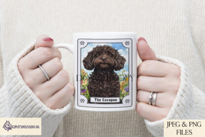 Doodle Mix Tarot Card Designs Set featuring various doodle breeds like Cavapoo and Cockerpoo.