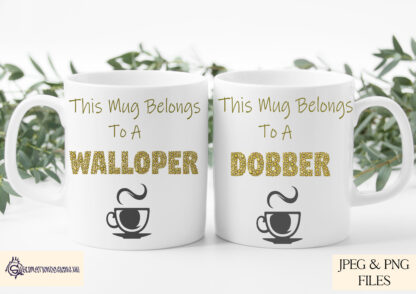 Insult Mug Designs Bundle featuring 37 funny insults like "Numpty," "Walloper," and "Fud." Includes JPEG and PNG files for sublimation.