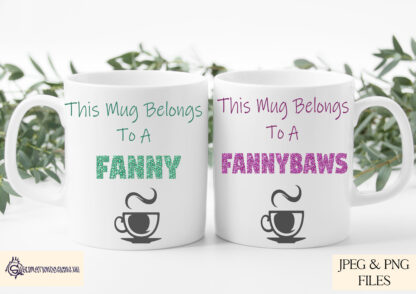 Insult Mug Designs Bundle featuring 37 funny insults like "Numpty," "Walloper," and "Fud." Includes JPEG and PNG files for sublimation.