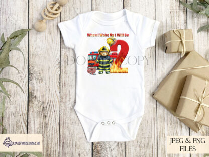 Firefighter Teddy Bear Birthday Numbers Set featuring numbers 1 to 9 with teddy bear artwork and fire-effect text options. Perfect for personalised birthday gifts.