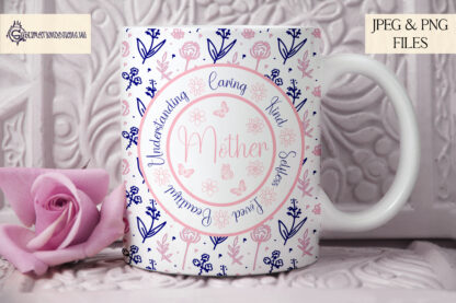 Floral Pattern Mug Wrap Mega Bundle featuring vibrant designs with customisable titles for mugs, ideal for Mother’s Day gifts.