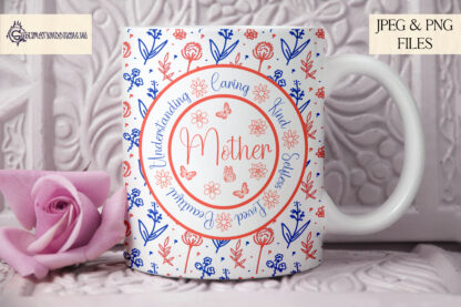 Floral Pattern Mug Wrap Mega Bundle featuring vibrant designs with customisable titles for mugs, ideal for Mother’s Day gifts.