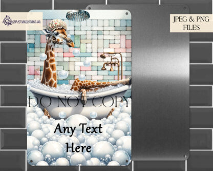 Make A Splash Bath Time Animals Comedy Bundle featuring animals like elephants, giraffes, and Highland cows in bathtubs with shower caps.