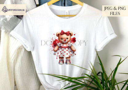 Teddy Bears with Foam Red Noses Design Set featuring two textless bear designs for children’s apparel and novelty gifts.