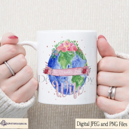 World’s Best Female Watercolour Earth Design Set featuring planet Earth adorned with floral accents and text options such as "Mum," "Sister," and "Teacher."