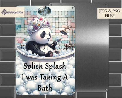 Make A Splash Bath Time Animals Comedy Bundle featuring animals like elephants, giraffes, and Highland cows in bathtubs with shower caps.