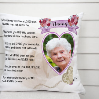 A Memory Pillows Design Set, featuring eight sublimation-ready templates for remembrance pillows, with editable PSD files. Comes in JPEG, PNG, and PSD formats.