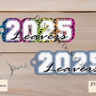 100 Leavers Keyring Designs for TLBlanks featuring 50 colour variations for 2025 and 2026, in plain, patterned, and glitter styles, perfect for sublimation on keyrings and school leavers' gifts.