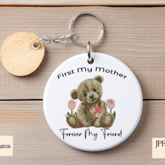 An Embroidered Tulip Teddy Bear Design Set, featuring a teddy bear holding tulips with two heartfelt message options. Comes in JPEG and PNG formats.