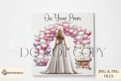 An Elegant Prom & Bridesmaid Clip Art Collection, featuring 102 elements, including bridesmaids and prom girls in 12 dress colours, limousine & balloon arch elements, and a customisable event sign. Comes in JPEG and PNG formats.