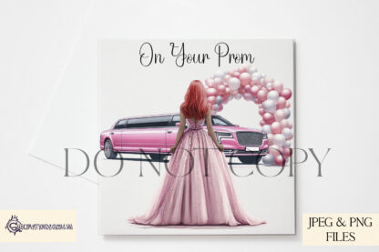 An Elegant Prom & Bridesmaid Clip Art Collection, featuring 102 elements, including bridesmaids and prom girls in 12 dress colours, limousine & balloon arch elements, and a customisable event sign. Comes in JPEG and PNG formats.