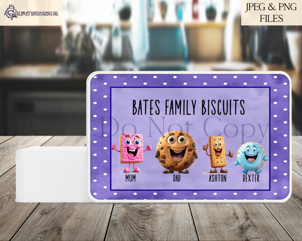 Family Biscuit Character Clip Art Sublimation Designs Set