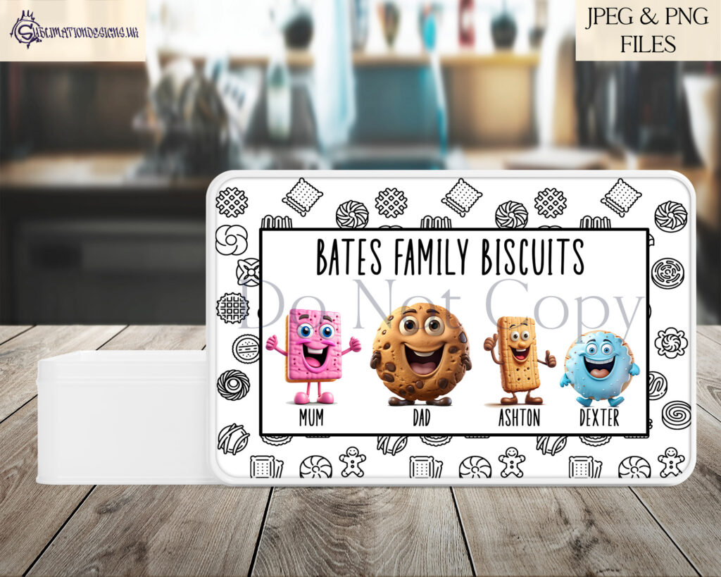 Family Biscuit Character Clip Art Sublimation Designs Set