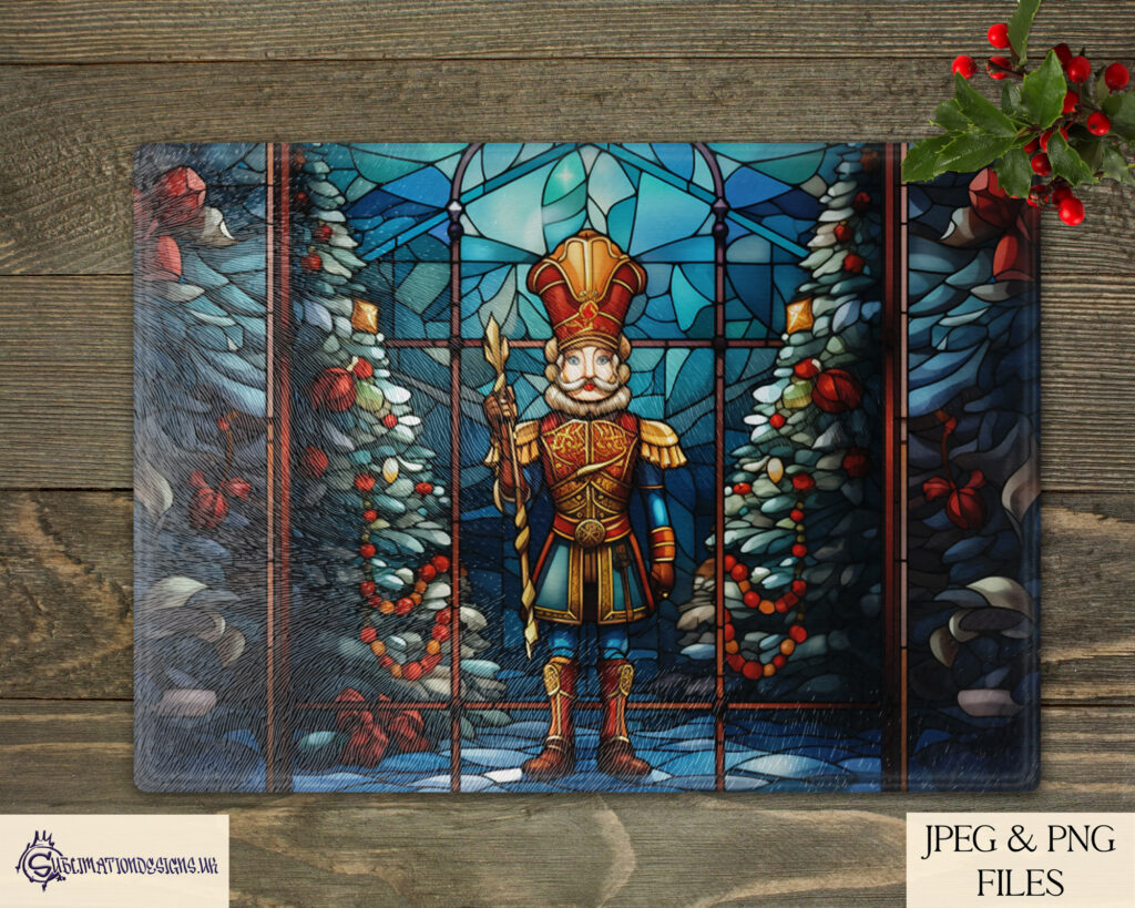 Stained Glass Nutcracker Christmas Design