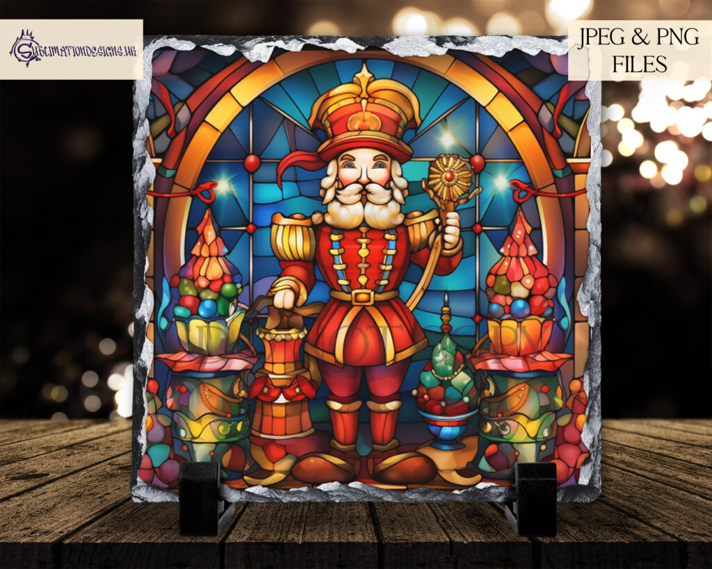 Stained Glass Nutcracker Christmas Design