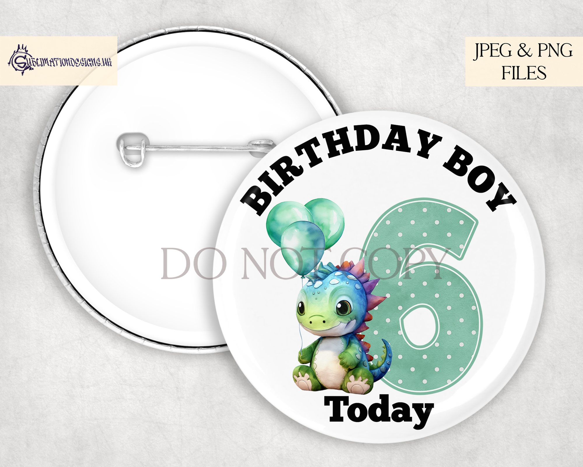Cute Baby Dinosaur Birthday Numbers Set