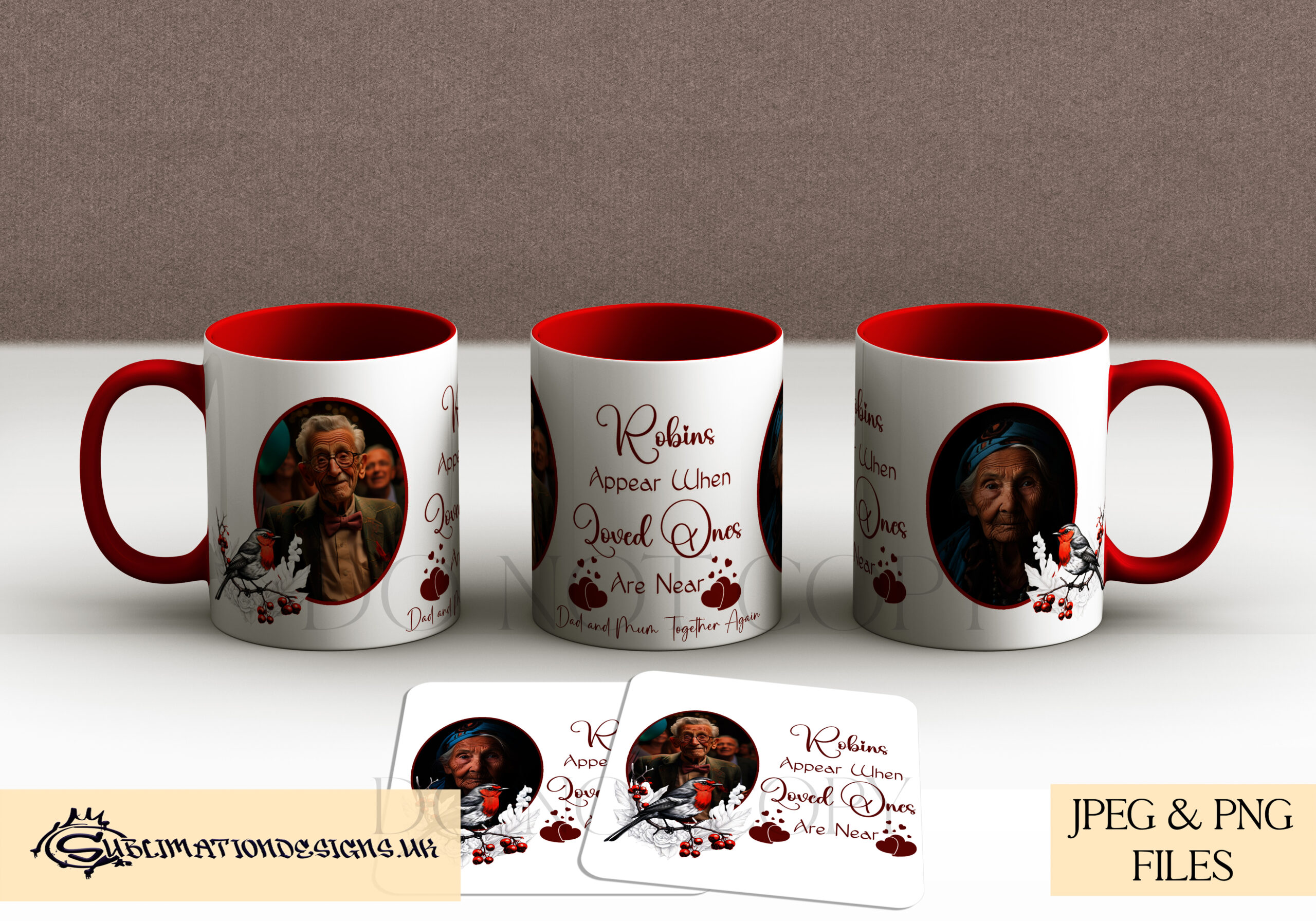 Robin Memorial Sublimation Design Set