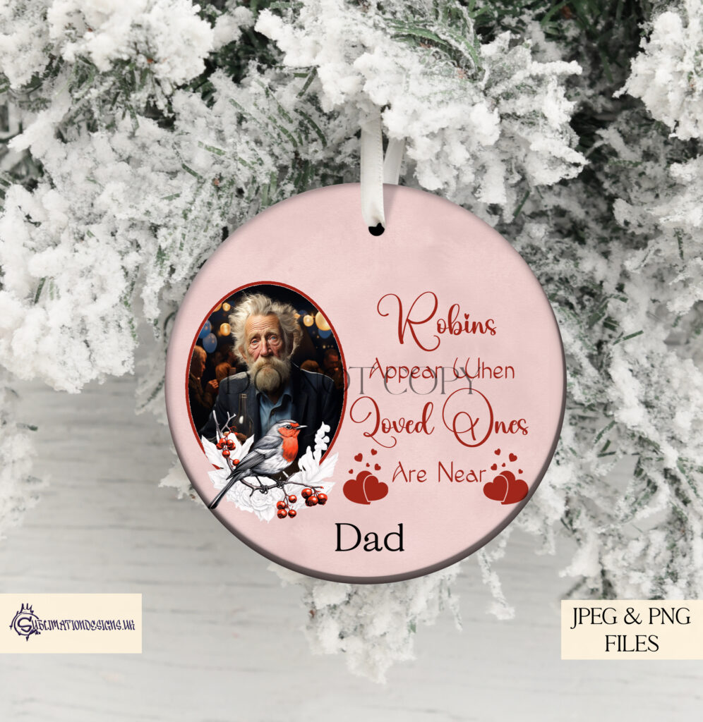 Robin Memorial Sublimation Design Set